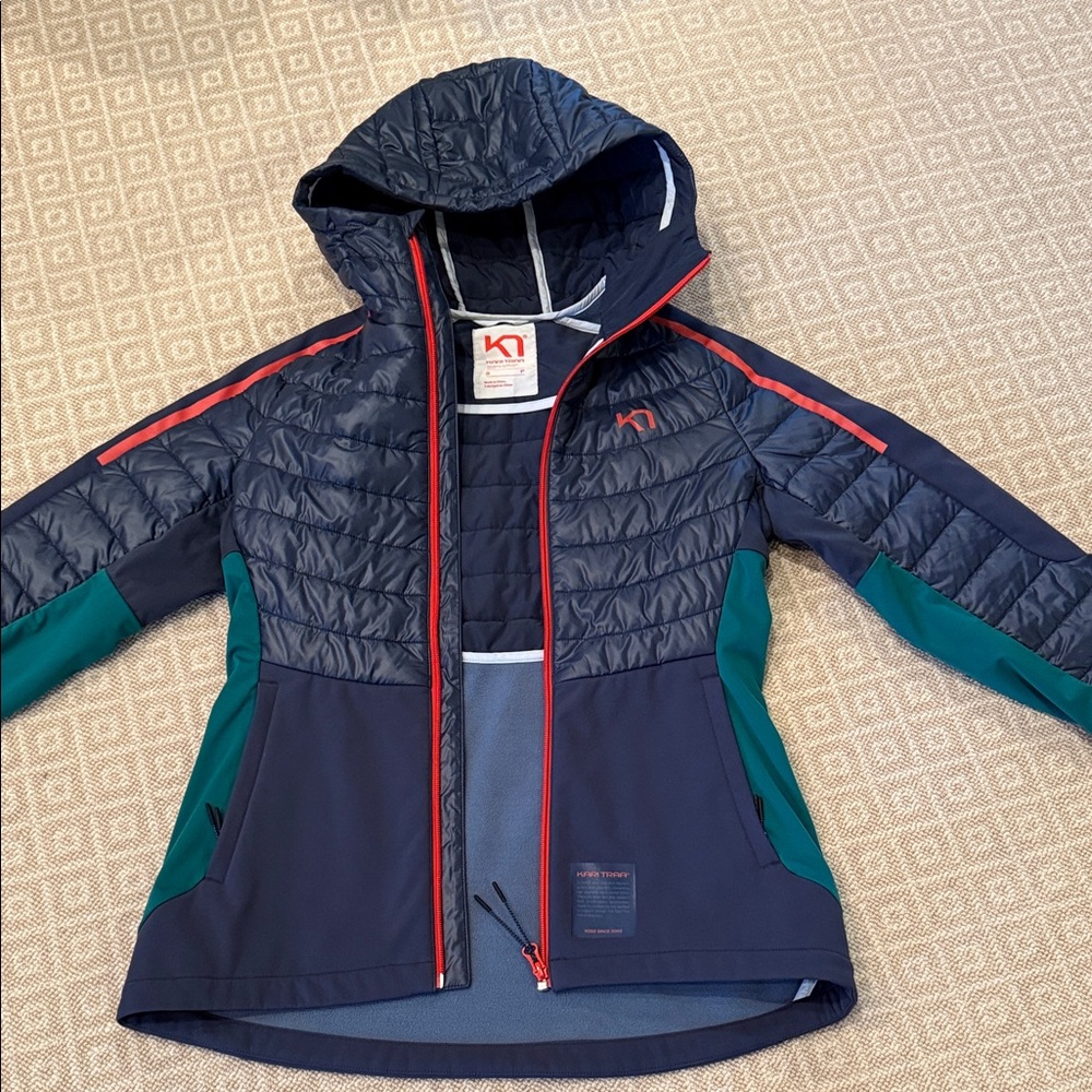 Kari Traa Navy and Teal Ski Jacket